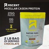 Ascent pudding de chocolate preparado como snack alto en proteína