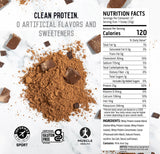 Cuchara dosificadora con Ascent indicando 25 g de proteína por porción