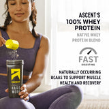 Ascent paquete 1.7 lb en manos para ver escala y almacenamiento compacto