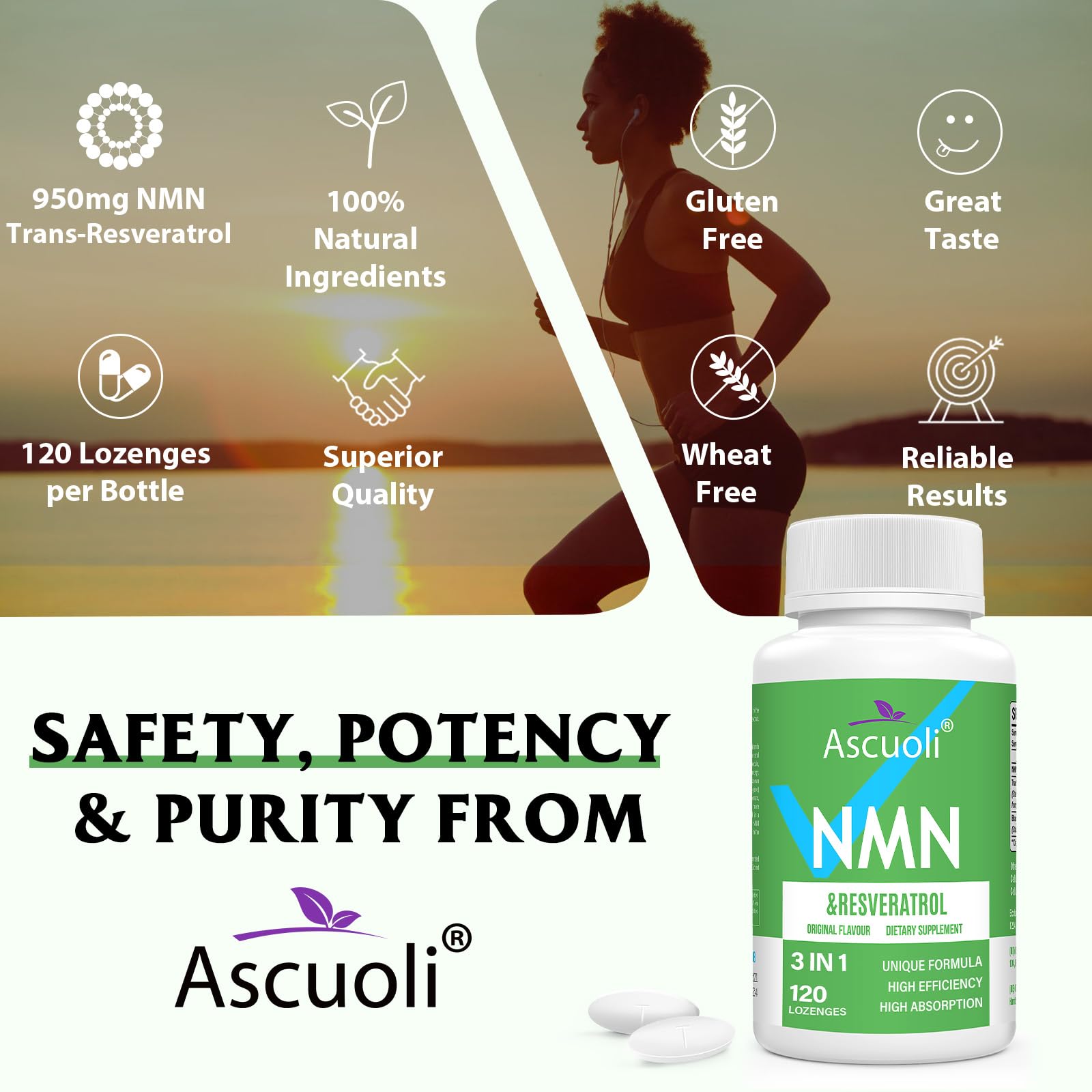 Etiqueta Ascuoli con lista de ingredientes y dosificación legible