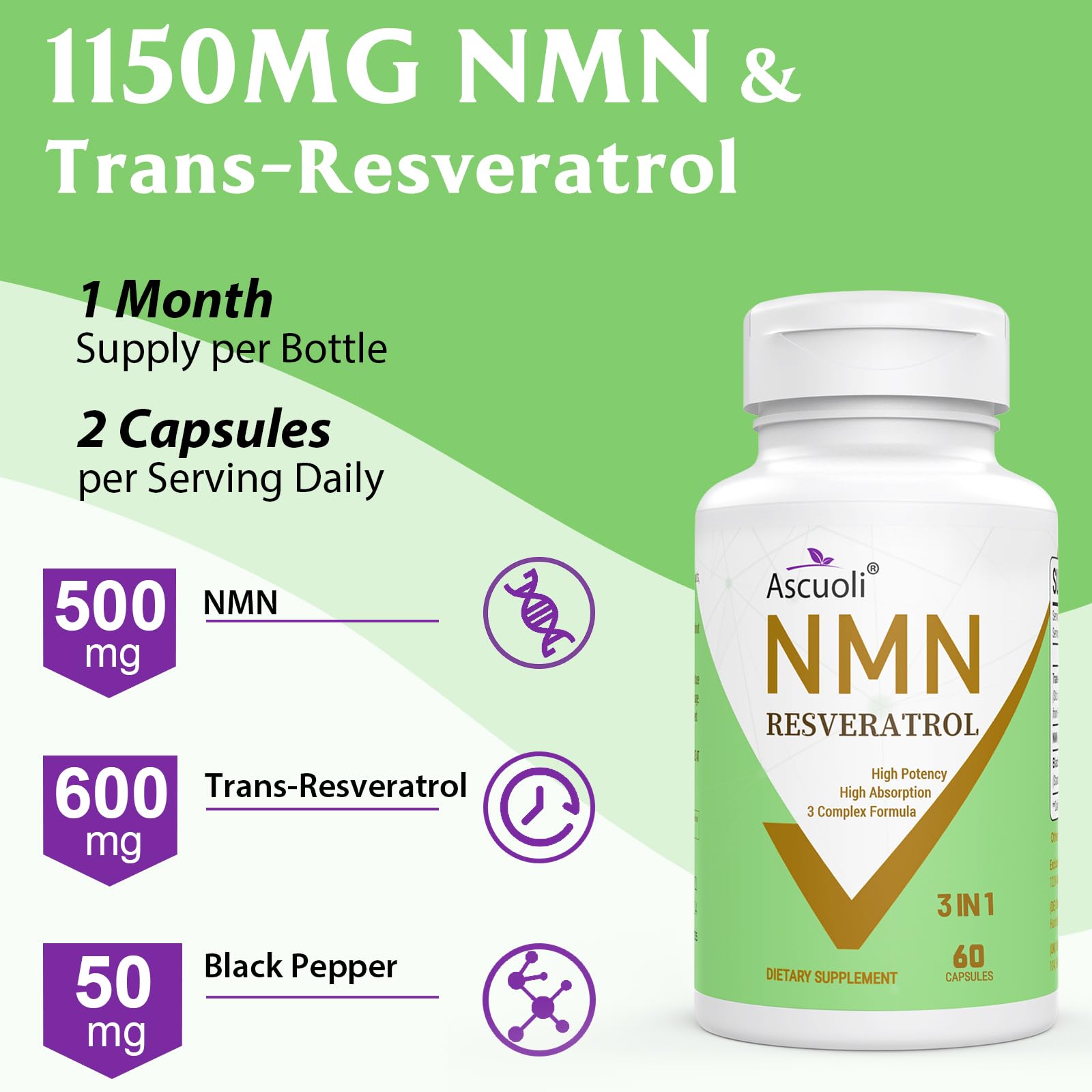 Ascuoli etiqueta nutricional en primer plano que resalta ingredientes y pureza
