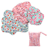 Asenappy pack frontal mostrando 9 toallas multicolor y bolsa, solución reutilizable