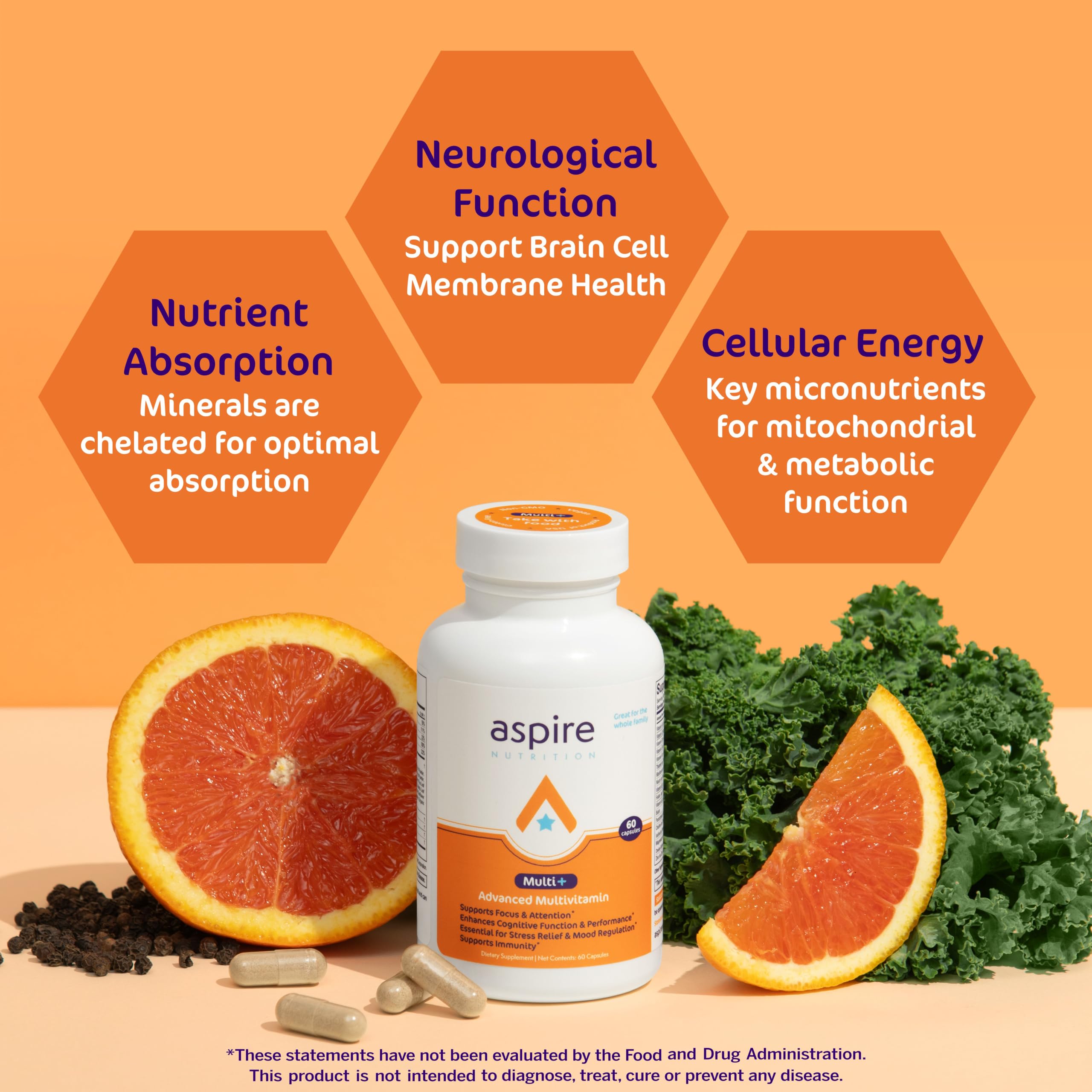 Aspire Nutrition envase abierto con cápsulas accesibles para fácil toma