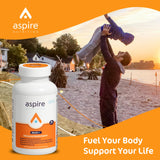 Aspire Nutrition producto junto a equipo deportivo como apoyo rendimiento