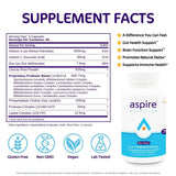Aspire Nutrition cápsula en primer plano texturas y formulación visible