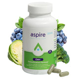 Aspire Nutrition bote frontal mostrando 60 cápsulas y claridad informativa