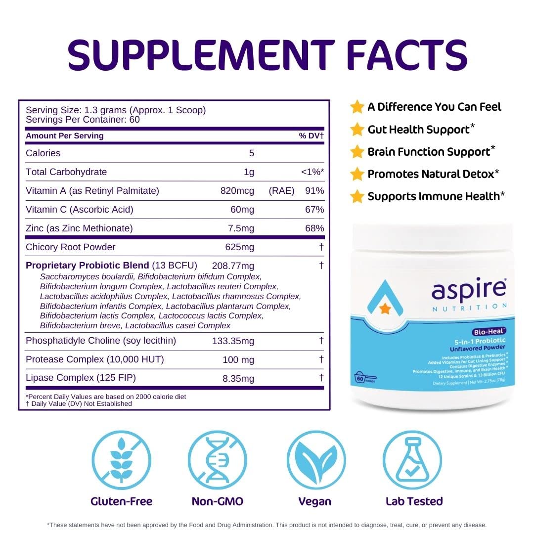 Aspire Nutrition textura del polvo finamente molido para fácil disolución