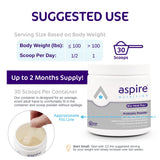 Aspire Nutrition mezcla del polvo en un vaso, uso diario sencillo y rápido