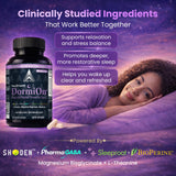 Etiqueta de AsPray DormiOn con lista de ingredientes y beneficios claros