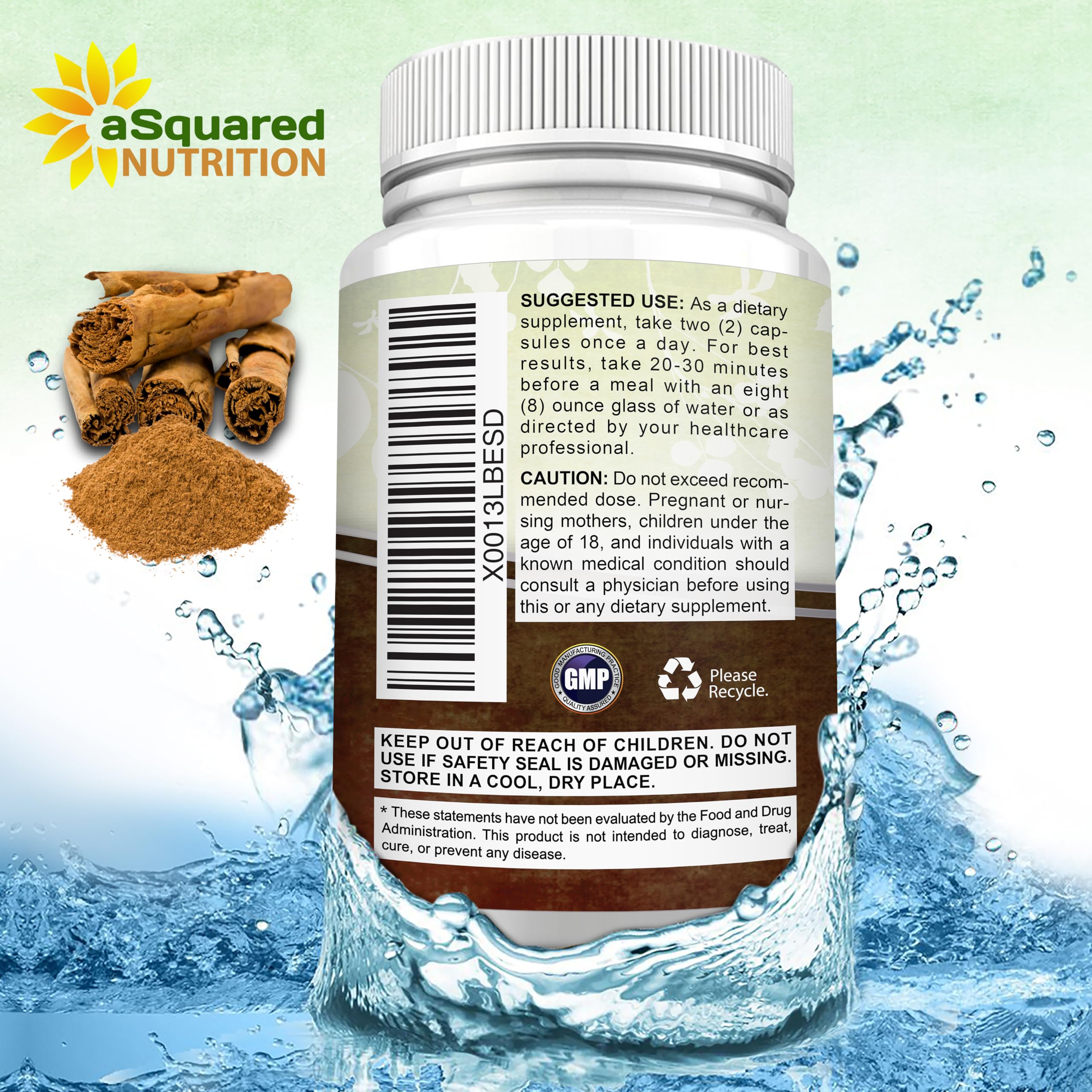 aSquared Nutrition cápsulas y caja desplegadas, suministro de 60 días