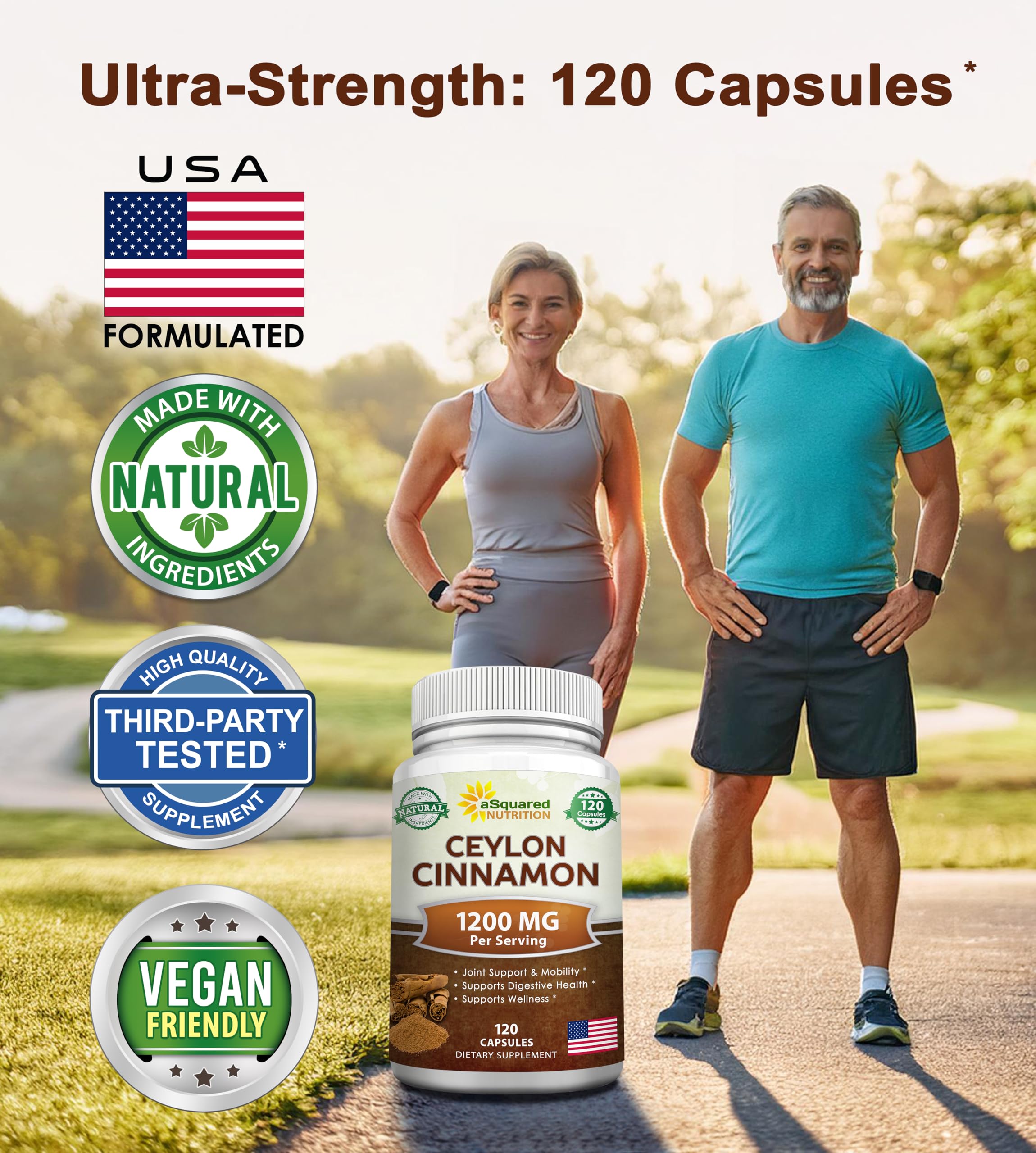 aSquared Nutrition etiqueta con ingredientes y certificaciones visibles