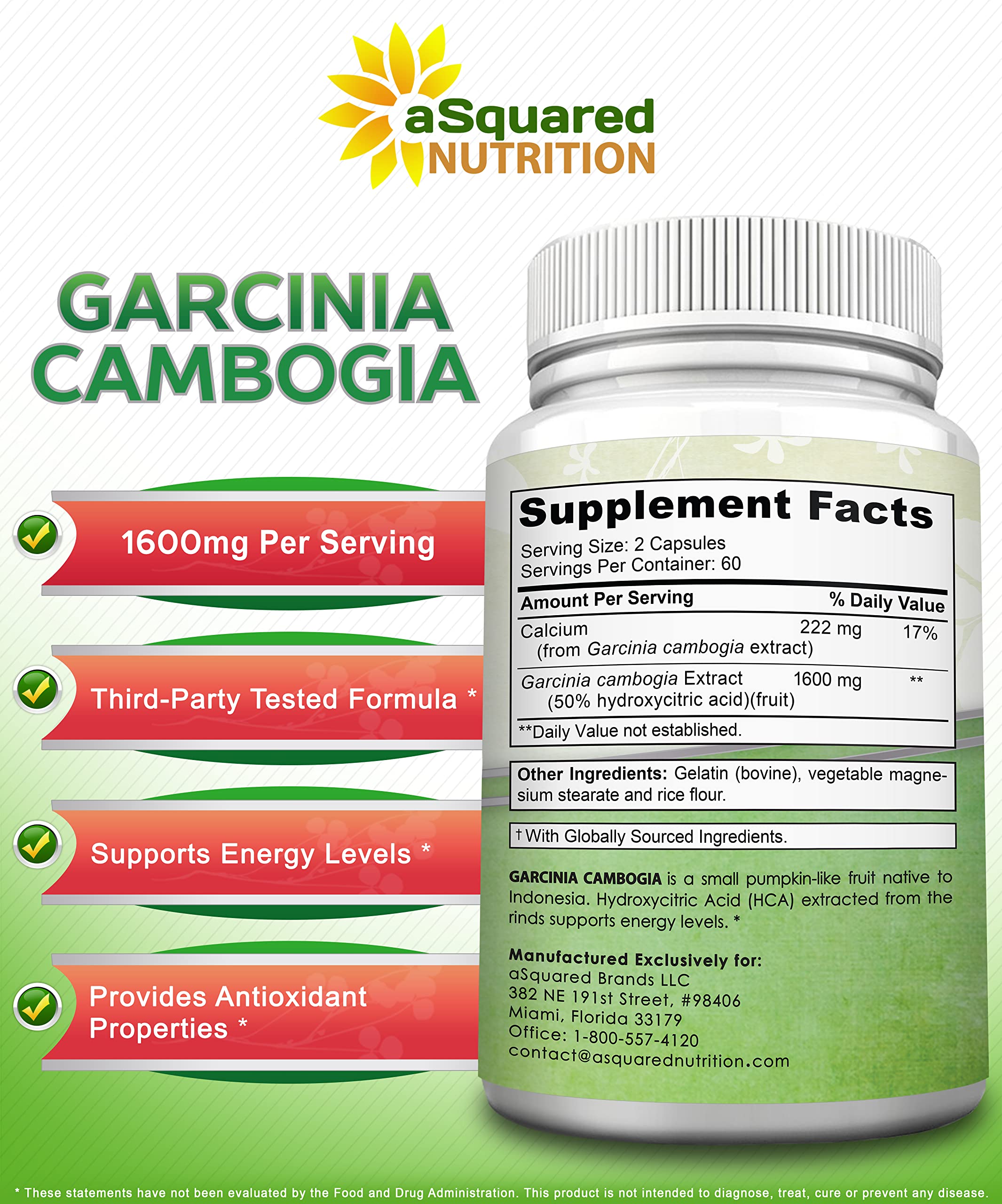 aSquared Nutrition etiqueta nutricional en primer plano mostrando ingredientes limpios