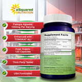 aSquared Nutrition botellas con 120 cápsulas para suministro prolongado y valor