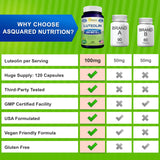 aSquared Nutrition cápsula junto a regla para comparar tamaño y dosificación
