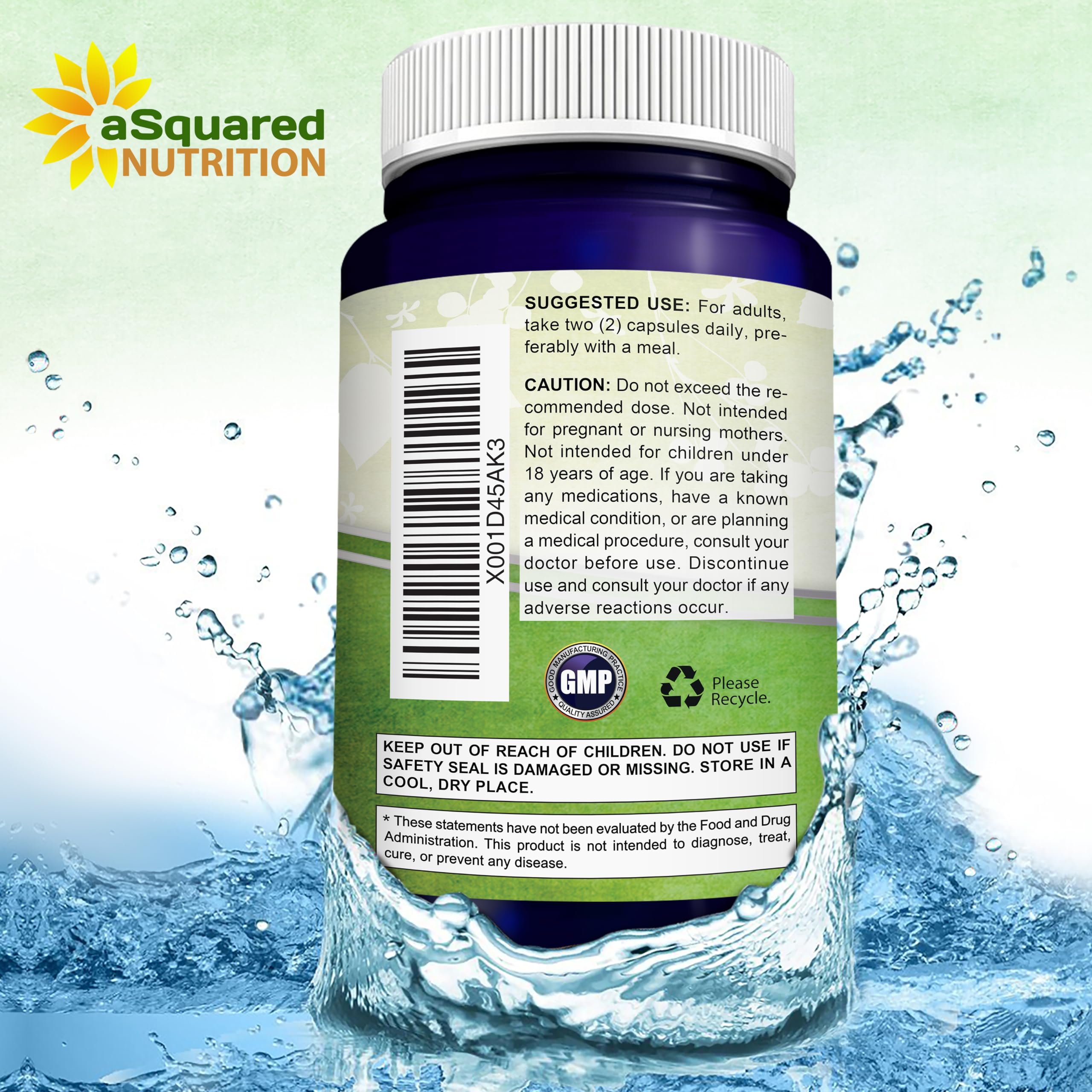 aSquared Nutrition sello GMP simbolizando control de calidad