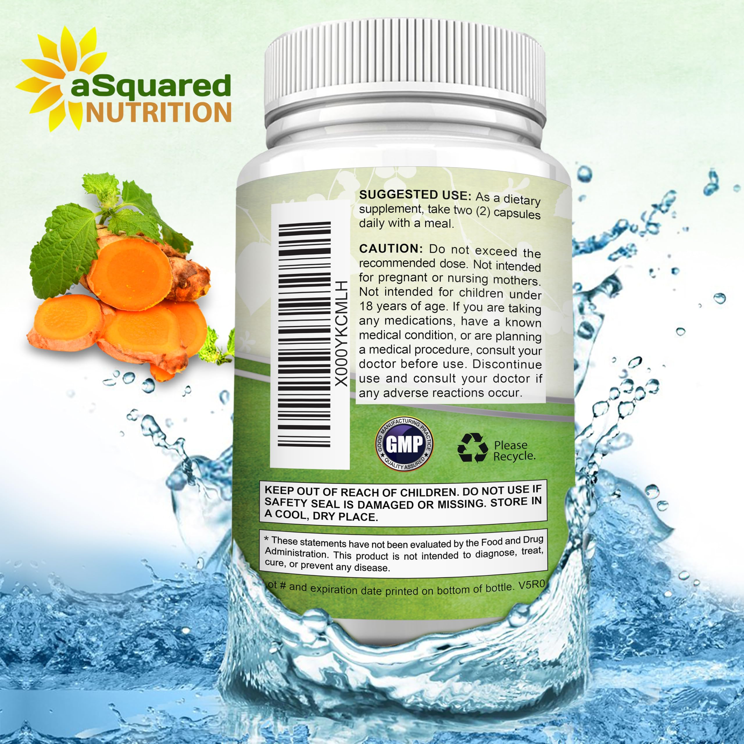 aSquared Nutrition comparación de cápsula junto a moneda para referencia de tamaño