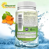 aSquared Nutrition comparación de cápsula junto a moneda para referencia de tamaño