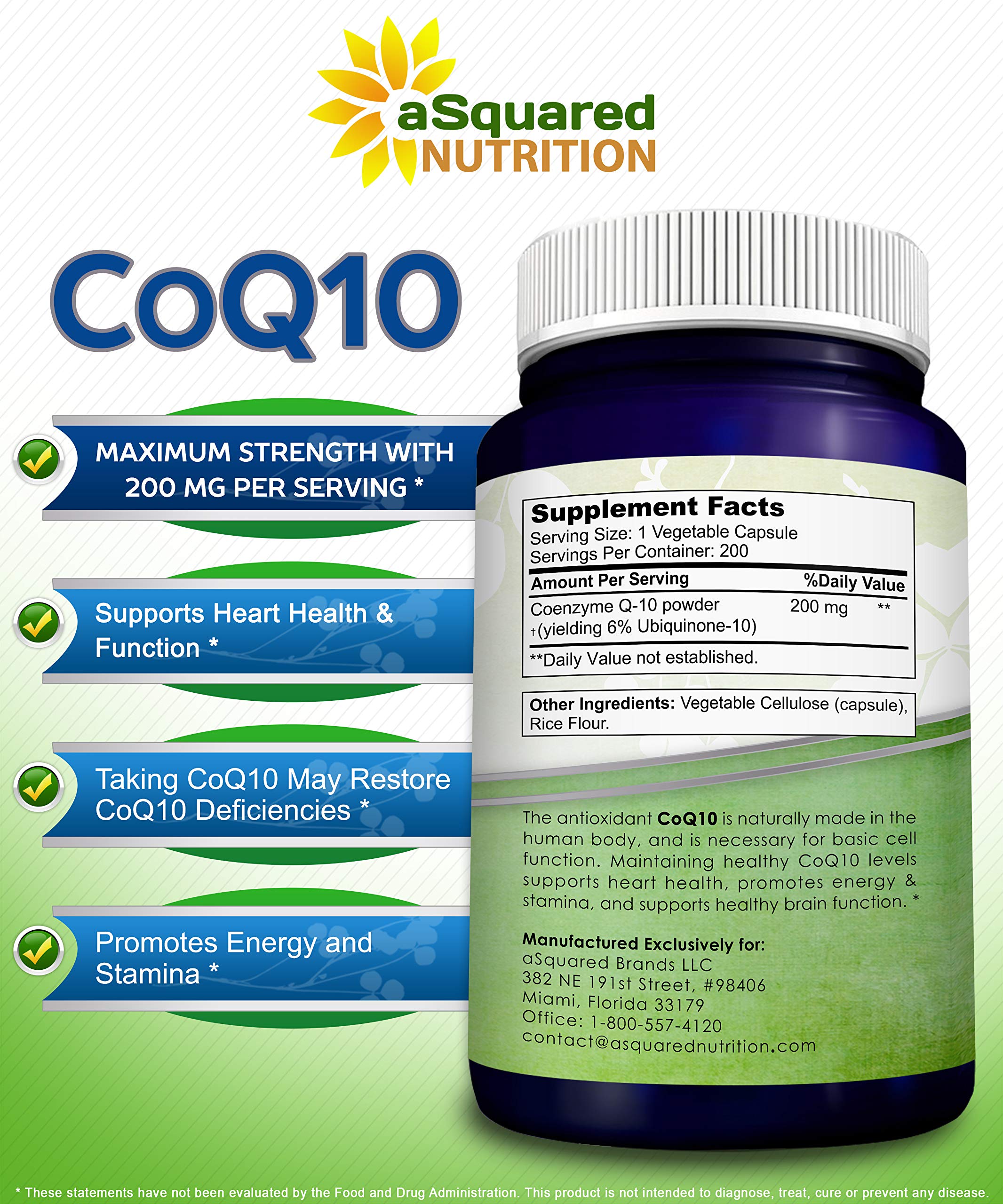 aSquared Nutrition cápsula junto a vaso de agua, uso diario práctico