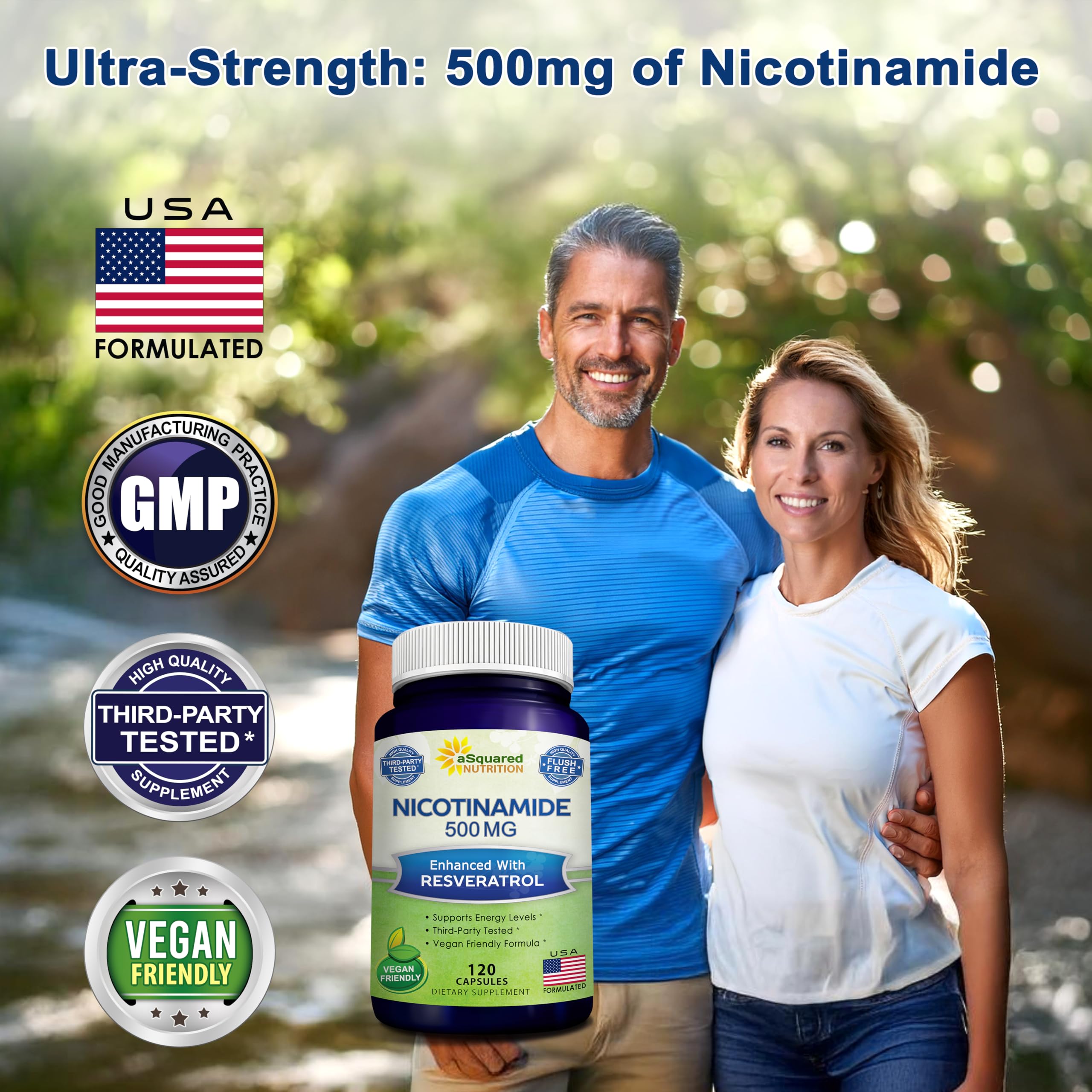 aSquared Nutrition polvo de resveratrol en cucharilla resaltando su apoyo antioxidante