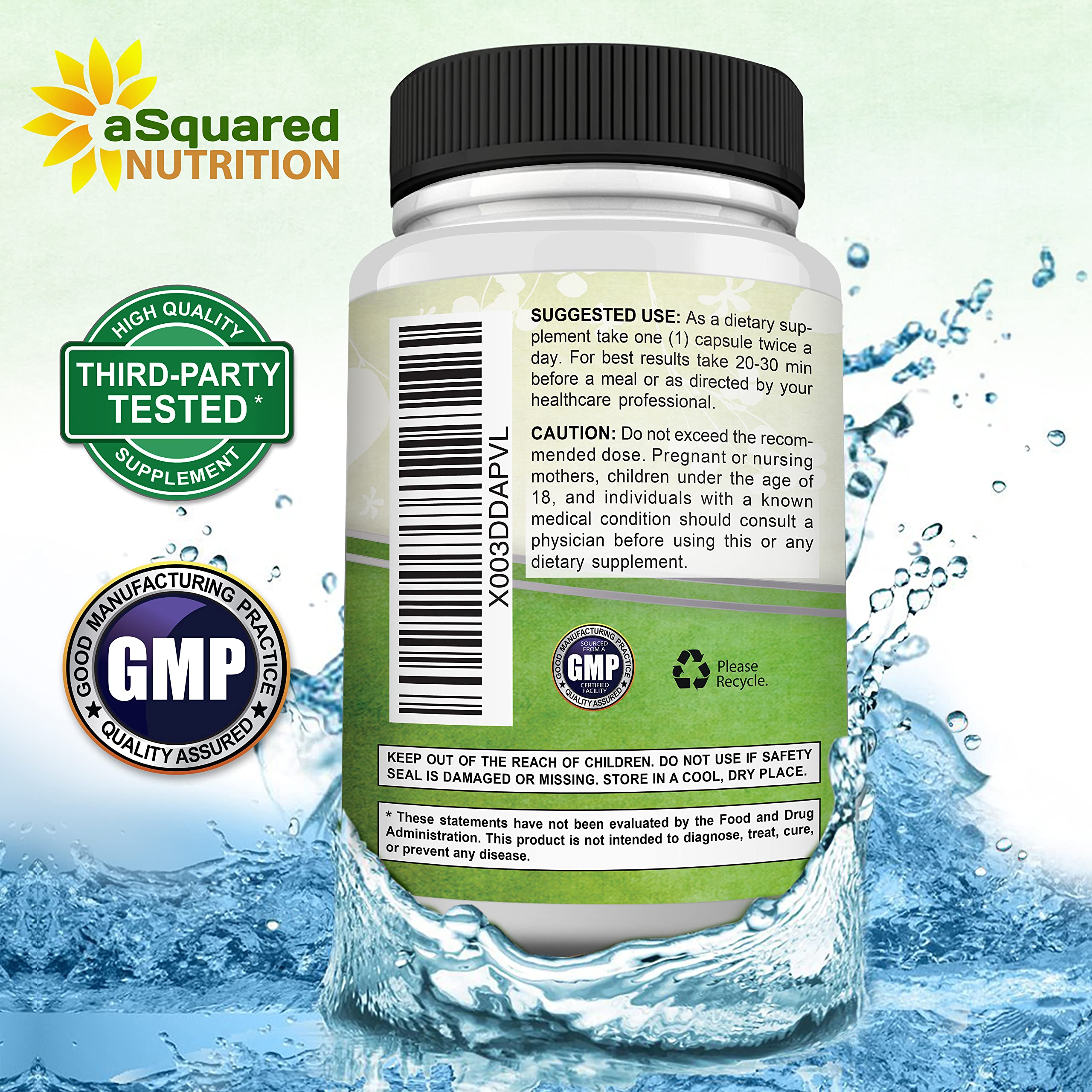 aSquared Nutrition frasco sobre mesa de cocina evocando uso diario