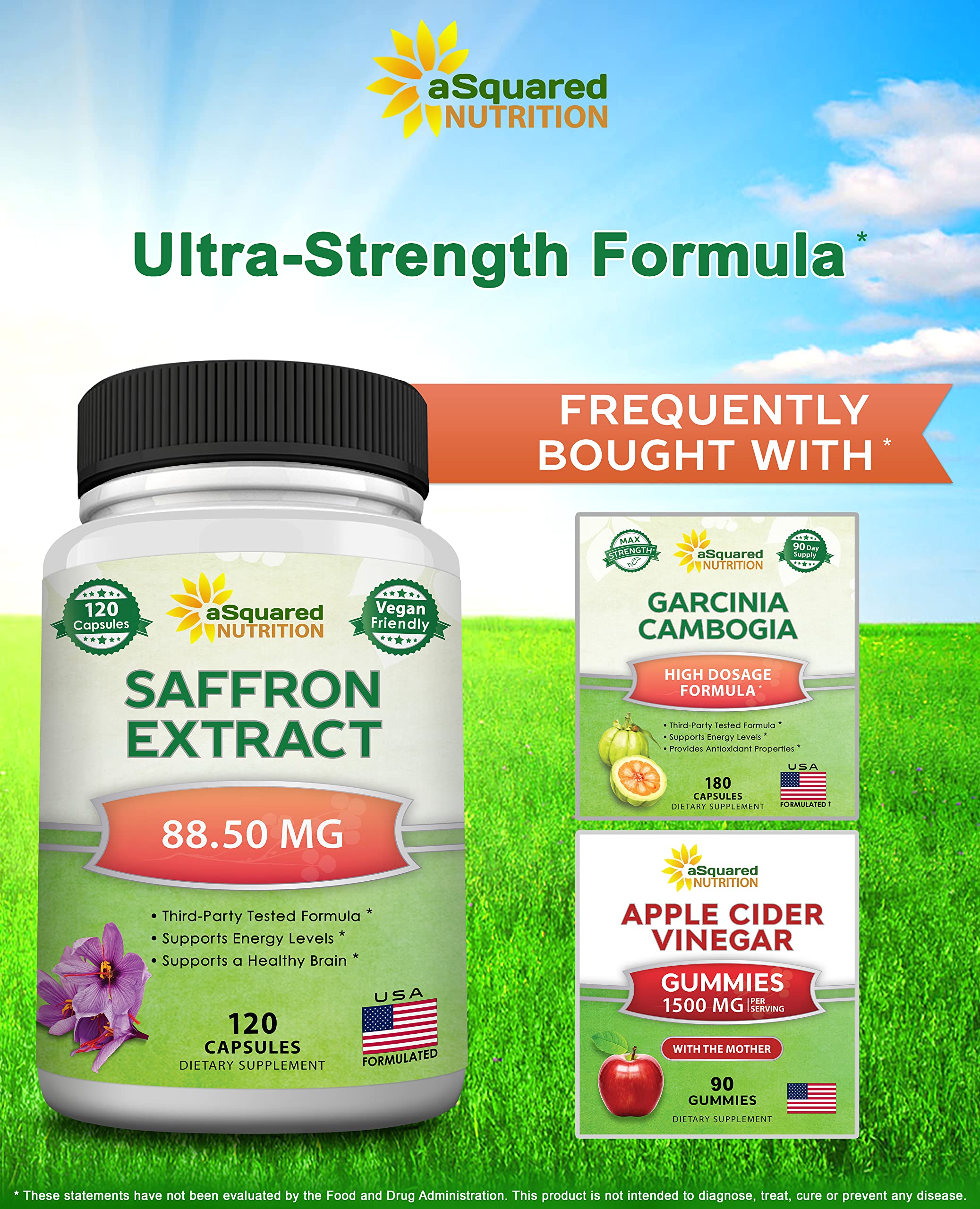 aSquared Nutrition etiqueta con ingredientes y concentración por cápsula