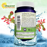 aSquared Nutrition etiqueta con información nutricional y ventajas de fabricación GMP
