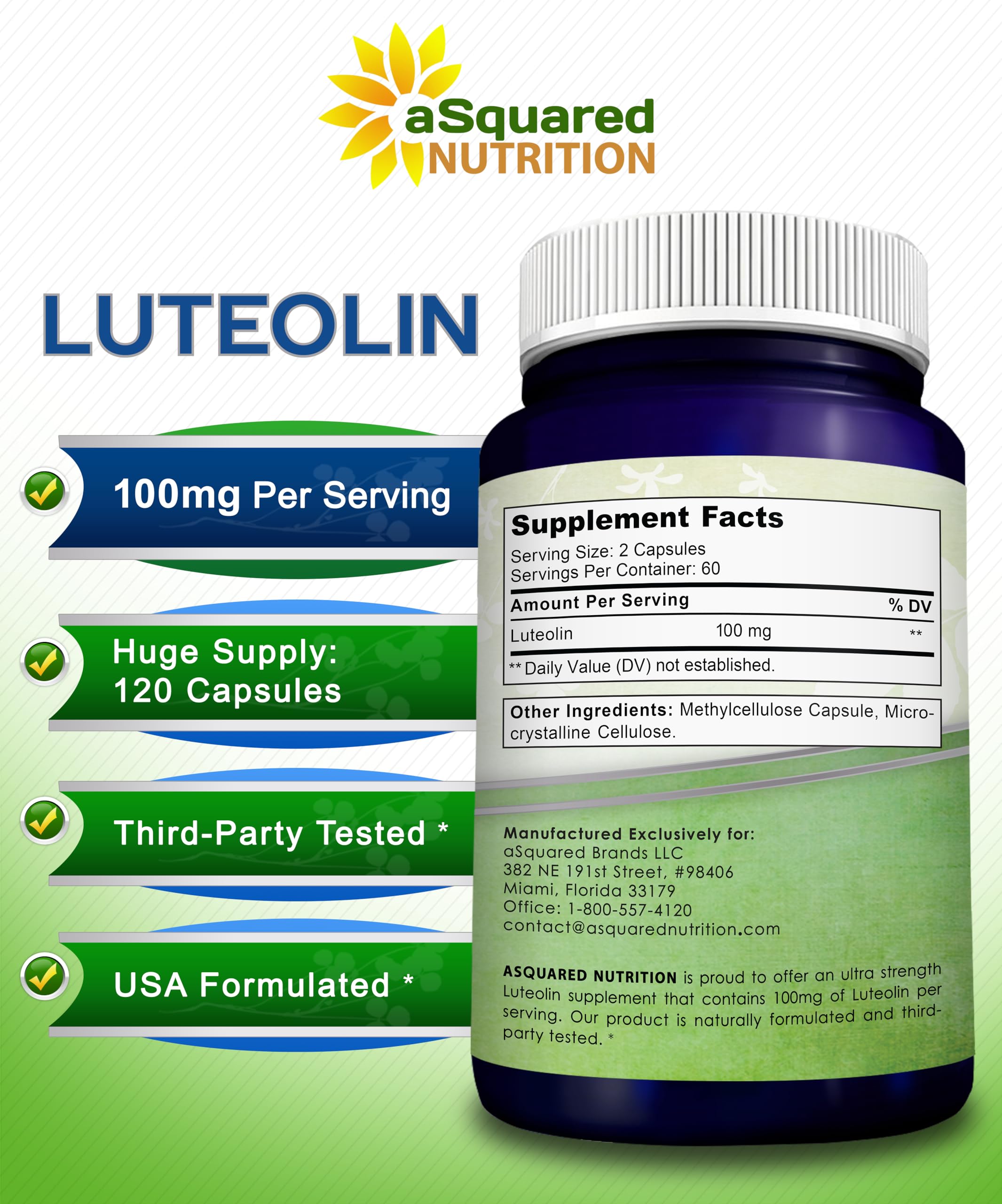 aSquared Nutrition etiqueta con tabla nutricional y evaluada por terceros