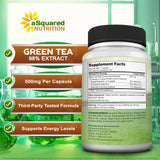 aSquared Nutrition etiqueta con porcentajes de EGCG y polifenoles visibles