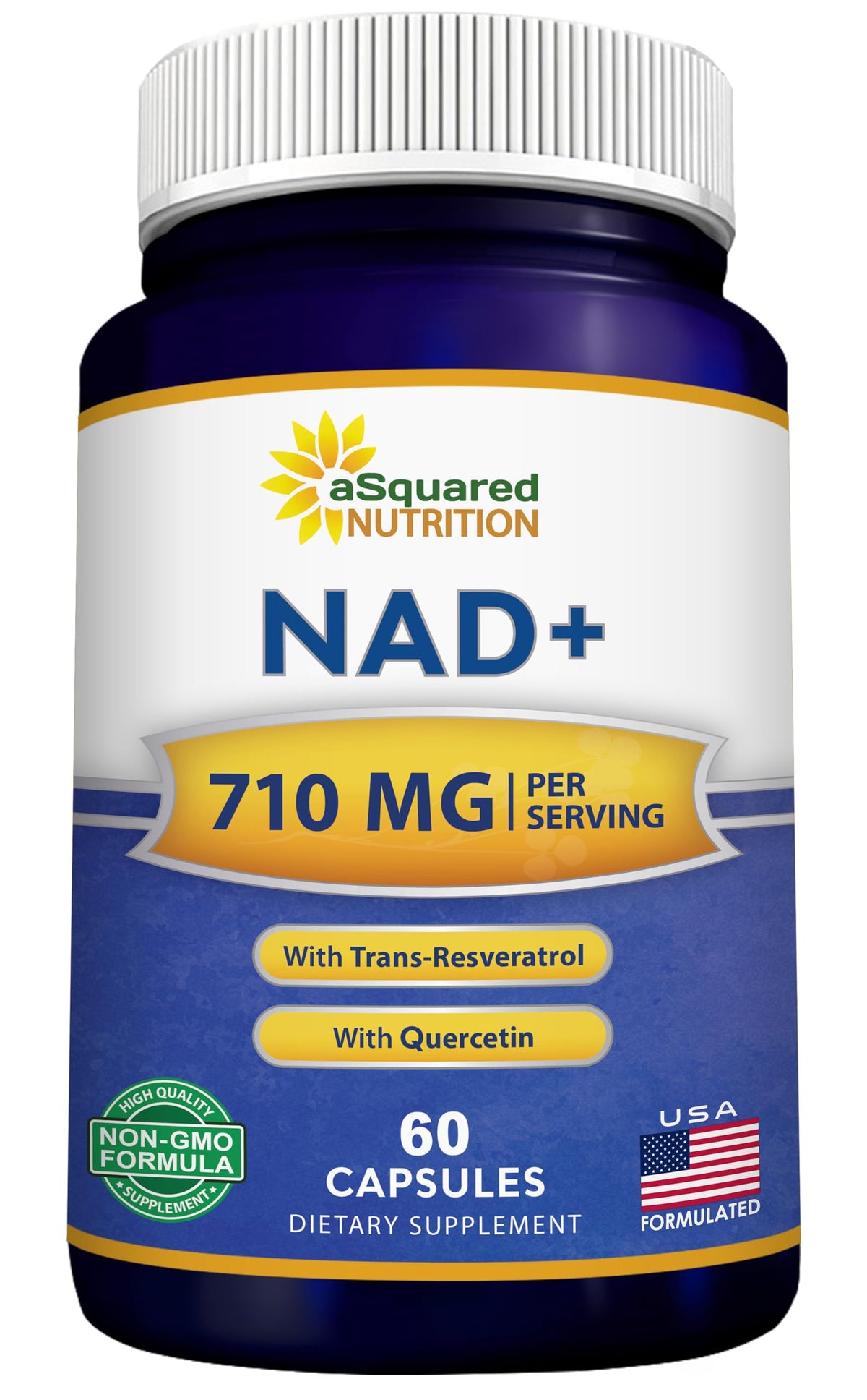 aSquared Nutrition frente del envase mostrando 60 cápsulas, claridad y confianza
