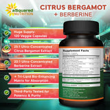 aSquared Nutrition ingredientes bergamot y berberina representados naturalmente
