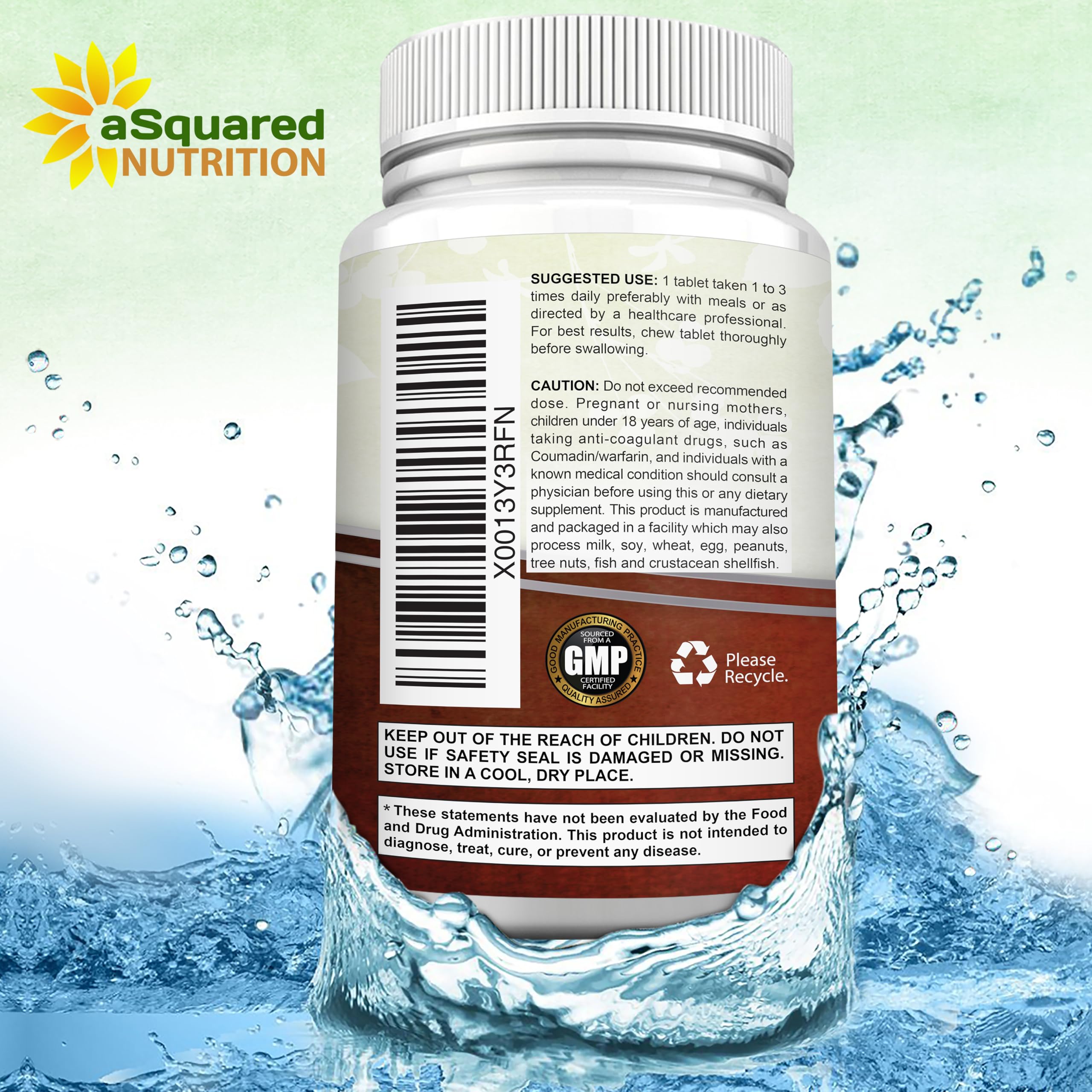 aSquared Nutrition ingredientes crudos y cápsulas sueltas representando materias primas non-GMO