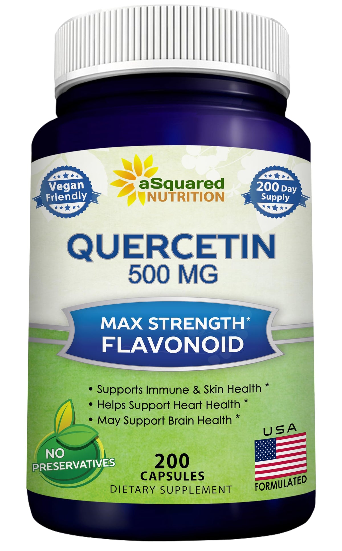 aSquared Nutrition frasco frente mostrando etiqueta y cantidad