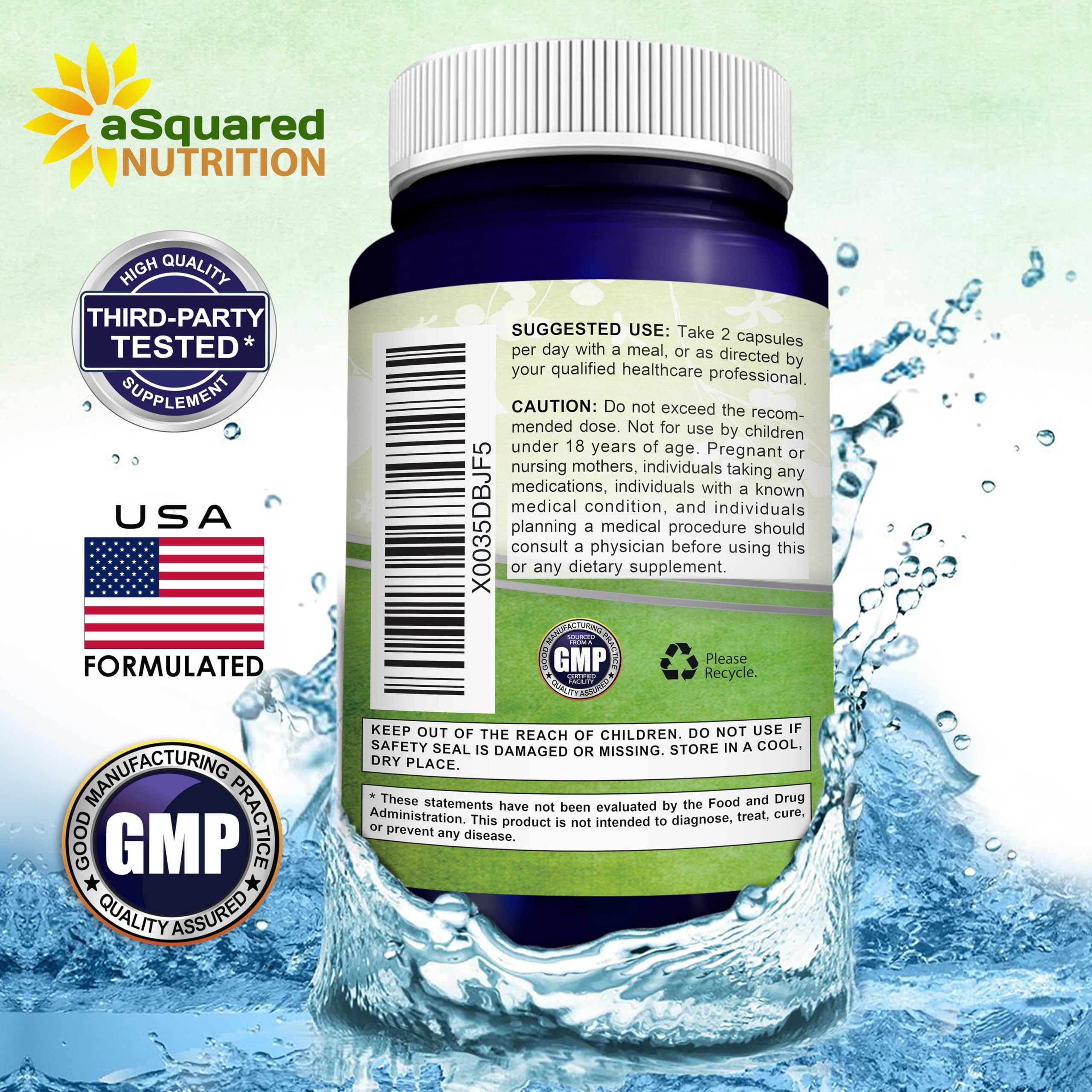 aSquared Nutrition vista de cerca de la cápsula mostrando calidad y facilidad de ingestión