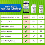 aSquared Nutrition frasco abierto con 200 cápsulas, suministro prolongado