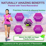 aSquared Nutrition etiqueta de ingredientes resaltando 1000 mg resveratrol
