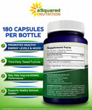 aSquared Nutrition botella abierta con cápsulas dispersas para vista interior