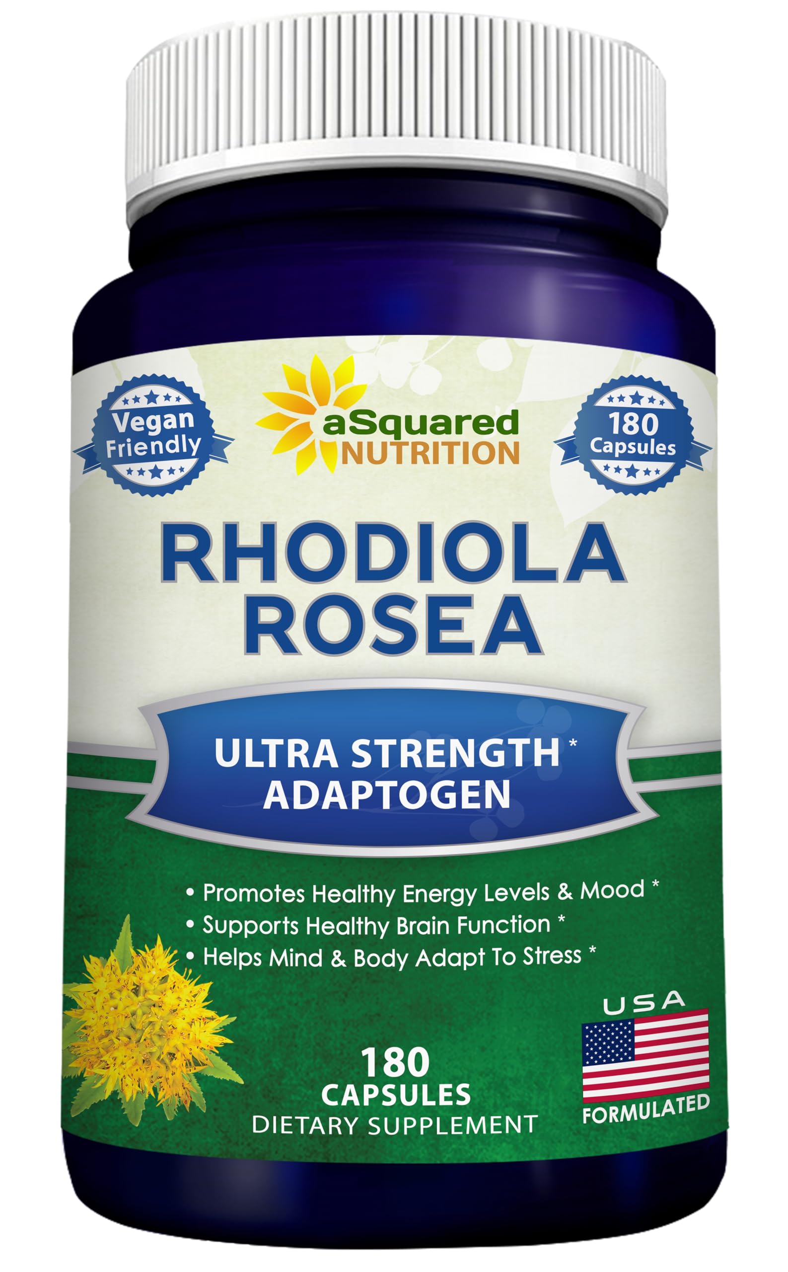 aSquared Nutrition envase frontal mostrando fuerza máxima y 180 cápsulas