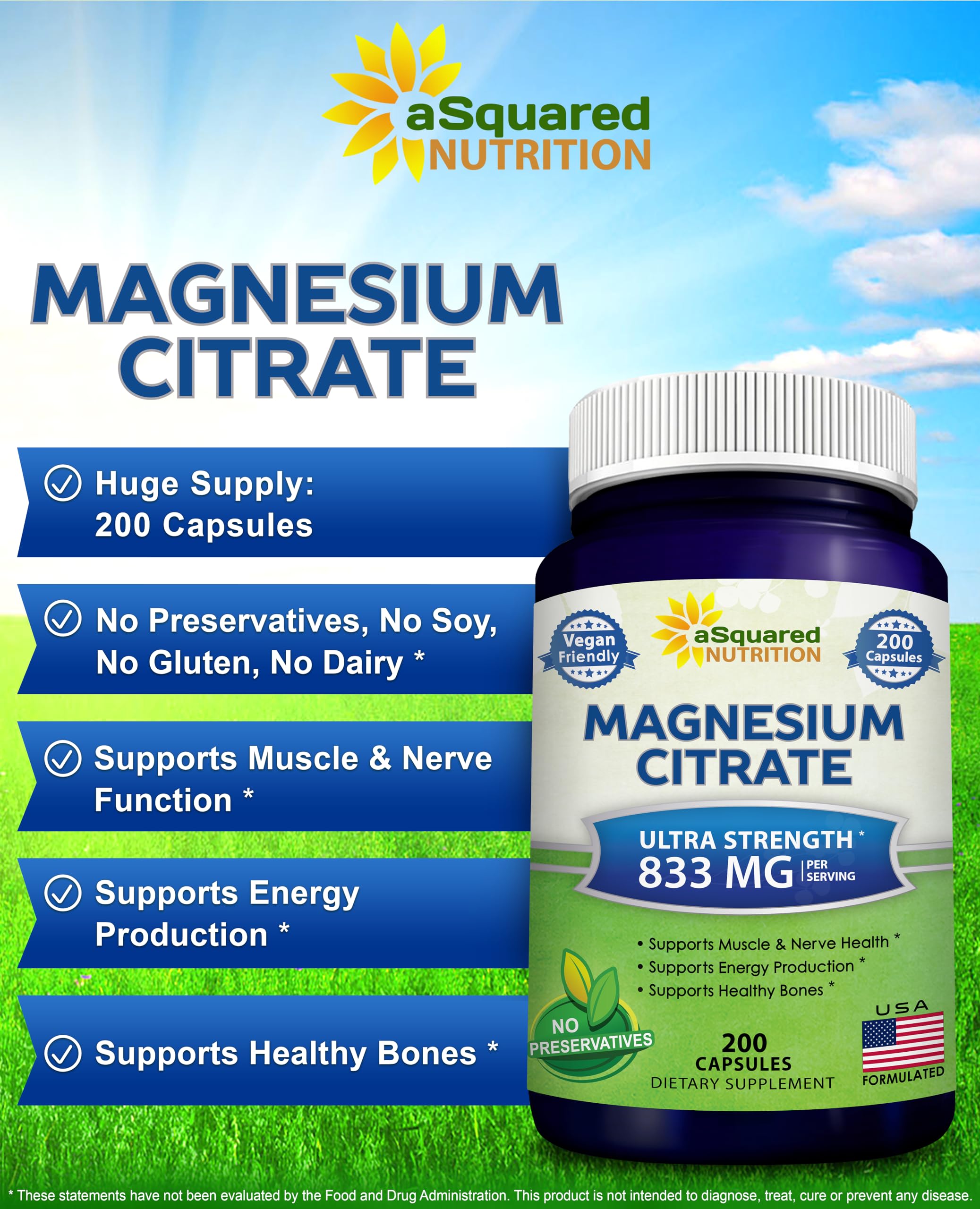 aSquared Nutrition cápsula abierta mostrando polvo, concentración por servicio