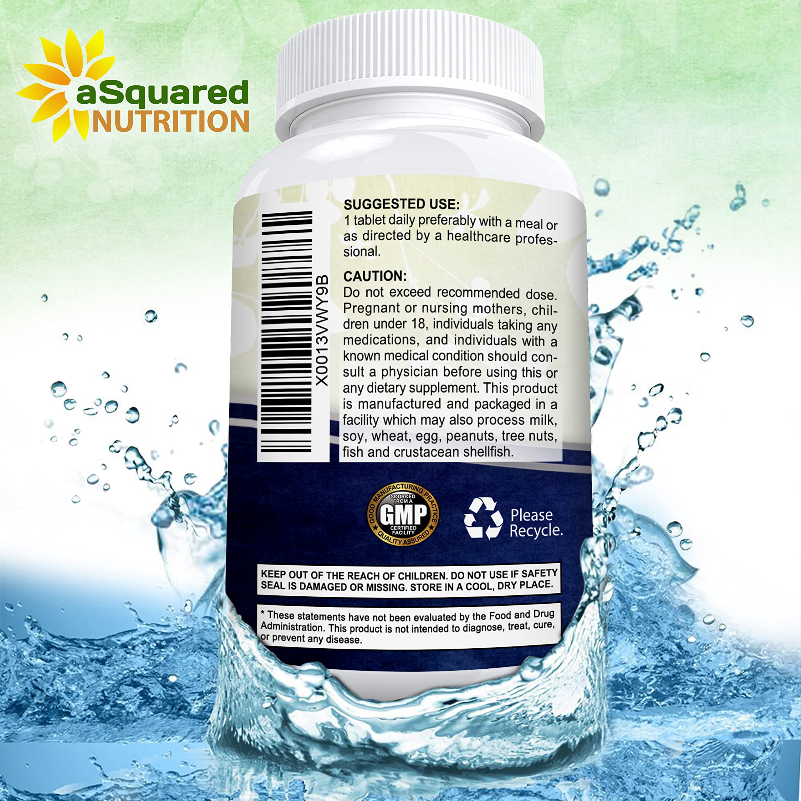 aSquared Nutrition frasco abierto con las 120 tabletas visibles