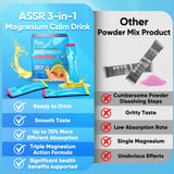 ASSR bebida vertida en vaso, fácil absorción y sabor agradable