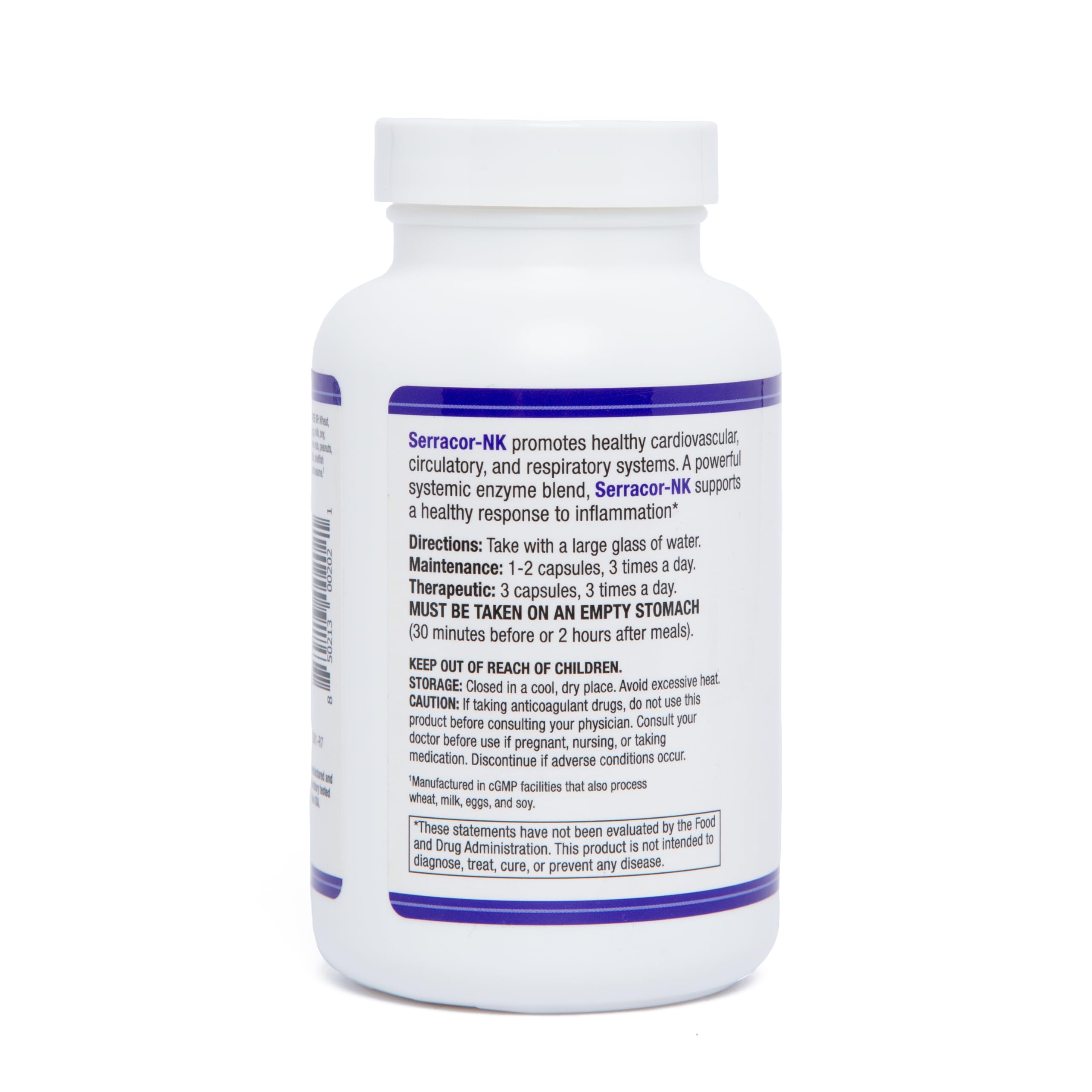 AST Enzymes Serracor-NK etiqueta con lista de ingredientes y beneficios