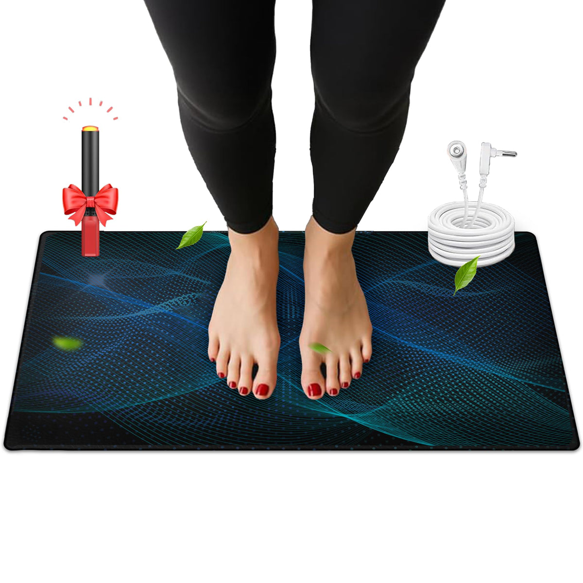 ATE Health alfombra frontal mostrando superficie conductiva y tamaño práctico