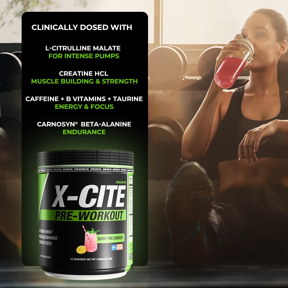 ATHLEAN-RX X-CITE etiqueta con certificación NSF for Sport garantiza control de calidad