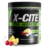ATHLEAN-RX X-CITE frente del envase mostrando diseño y sabor Cherry Lemon Ice beneficio confianza