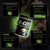 ATHLEAN-RX X-CITE bebida preparada en vaso listo para entrenar con energía inmediata