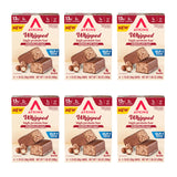 Atkins barra chocolate malt frente mostrando envoltorio y beneficio práctico