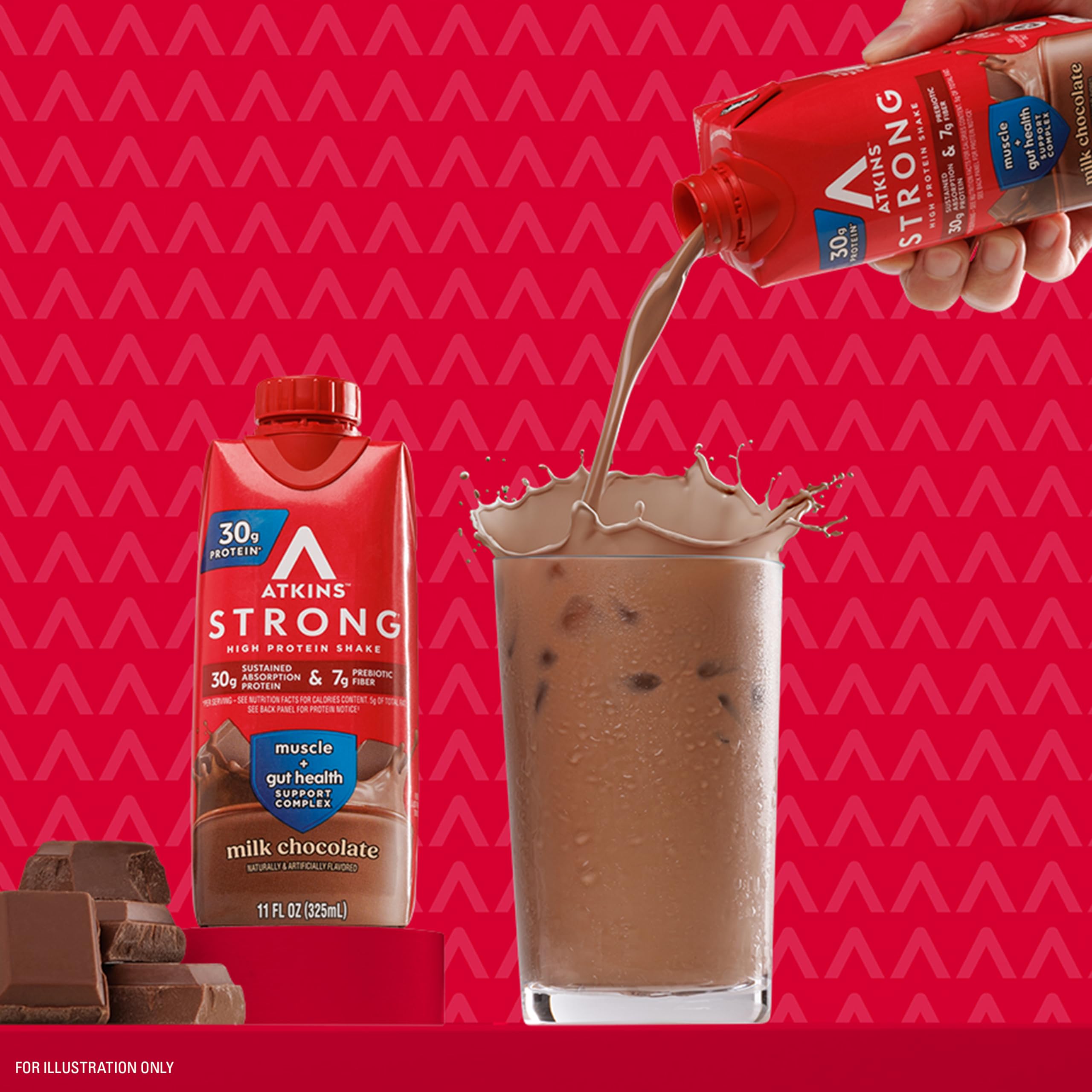 Atkins batido en mano de usuario ideal para consumo postentrenamiento