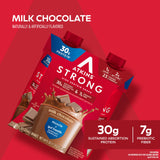Atkins batido detalle de etiqueta nutricional con proteína y fibra visibles