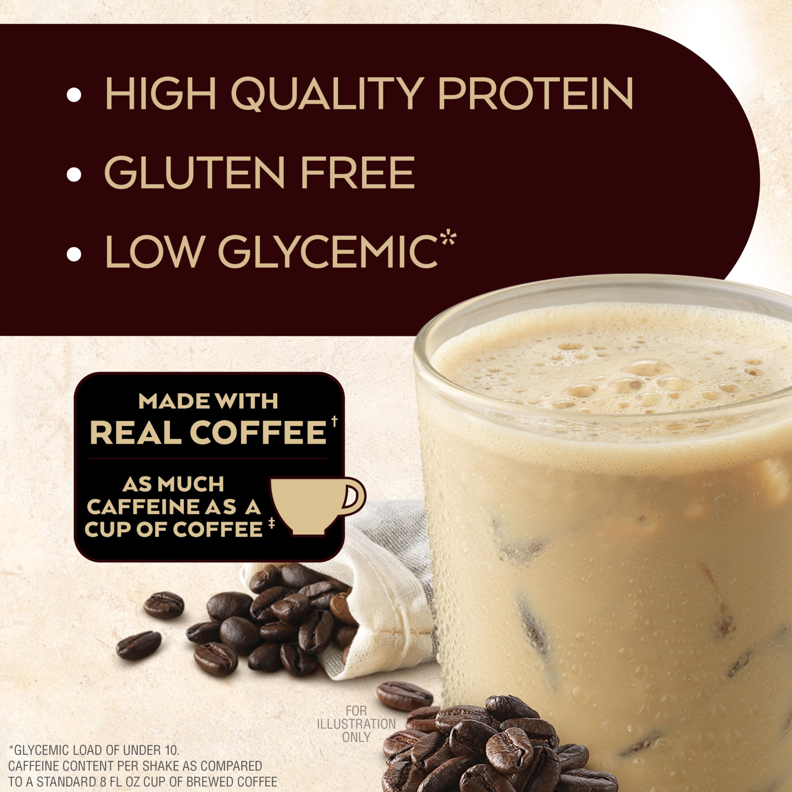 Atkins batido consumiéndose en desayuno rápido, aporta proteína y energía