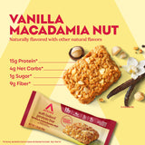 Atkins primer plano textura blanda y trozos de macadamia apetecible